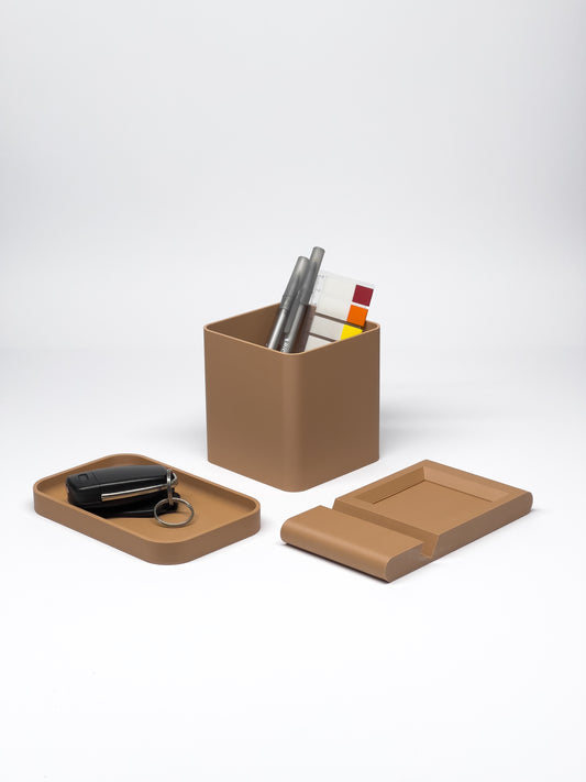 Zestaw | Organizer biurkowy, Podstawka pod telefon, organizer na klucze