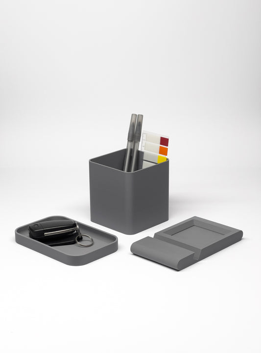Zestaw | Organizer biurkowy, Podstawka pod telefon, organizer na klucze
